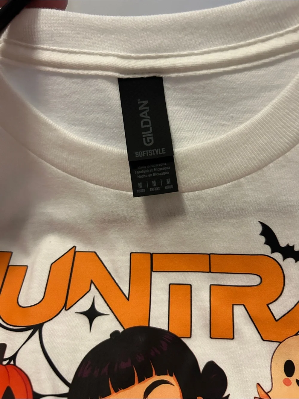 Girls' Halloween Graphic Tee – White